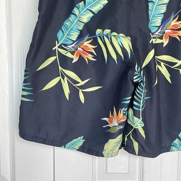 Men’s Swim Trunks Large Black Floral Roebuck & Co - Picture 16 of 16